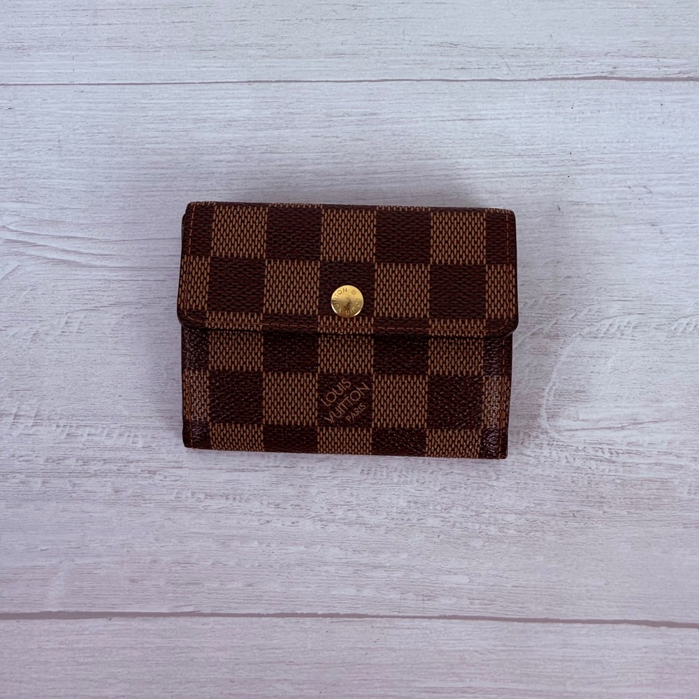 Louis Vuitton Ludlow Wallet Brown Damier Ebene Luxury Classic Coated Canvas
